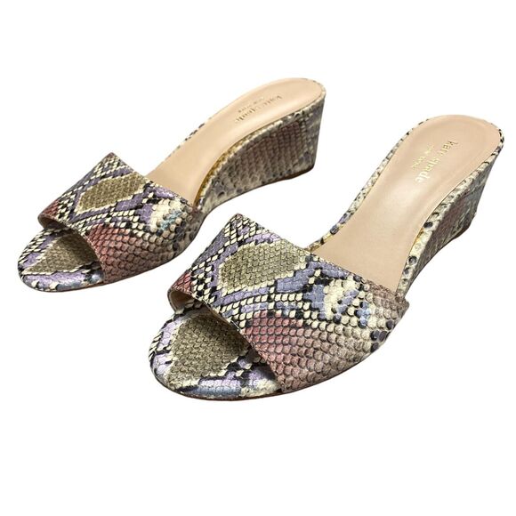 Kate Spade New York Willow Slide Wedge Sandal Womens Size 9B Leather - Picture 3 of 16